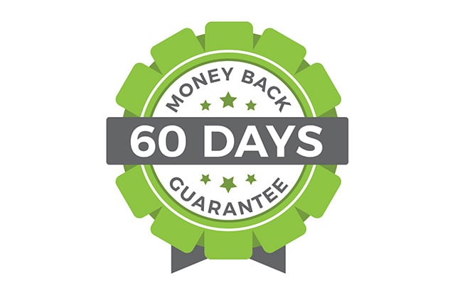 60-day money back guarantee badge